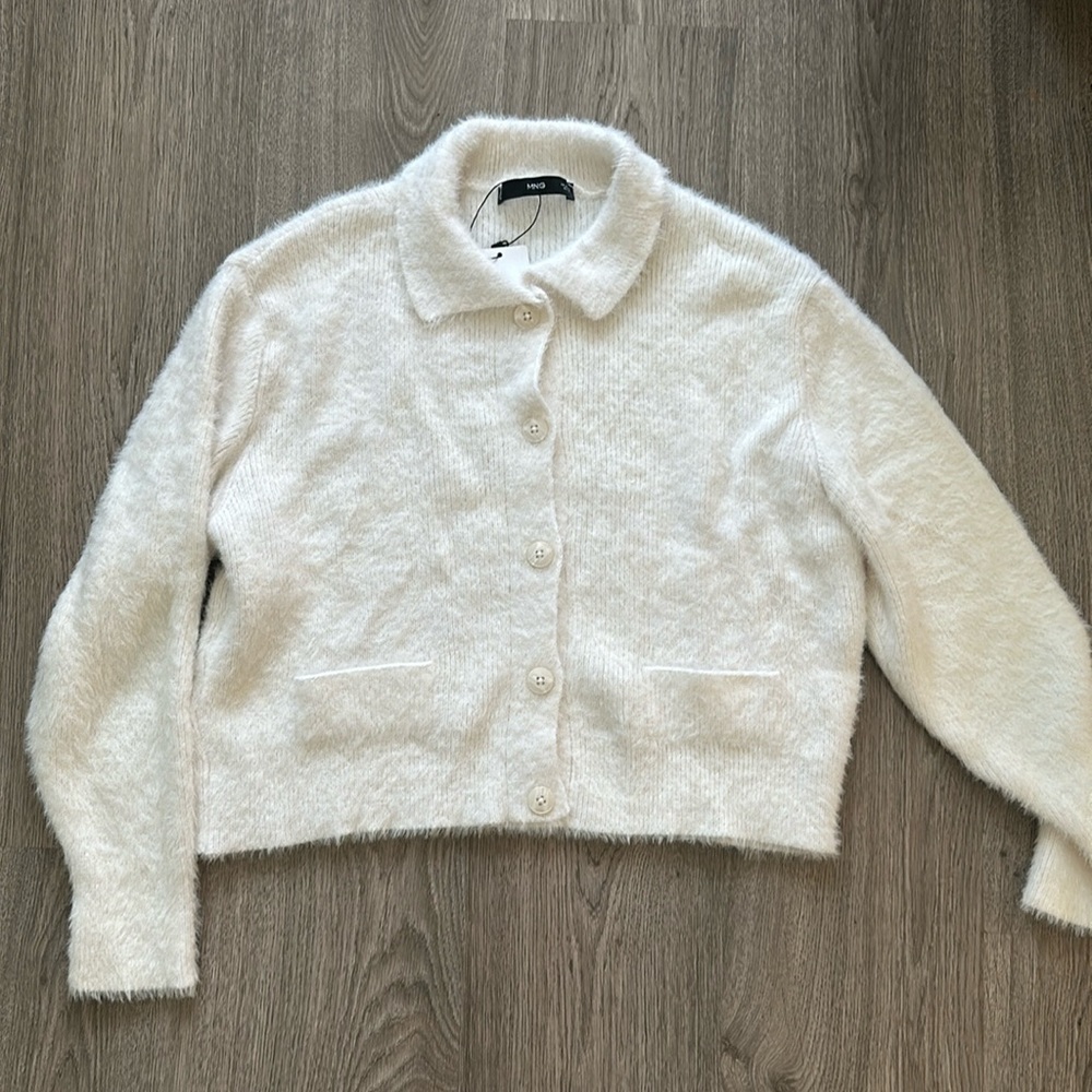 Mango fuzzy cardigan